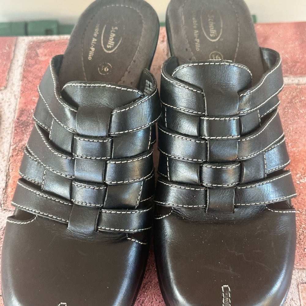 Dr Scholls women’s leather clogs size 9.5 - Picture 2 of 9